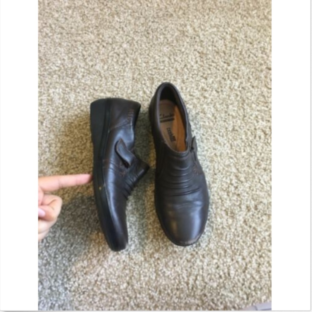 Clarks Collection 7.5 M Brown Leather Loafers